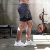Pantalones Cortos de Fitness de Doble Capa para Hombres Secado Rápido Entrenamiento de Gimnasio - details 1