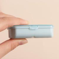 Caja dispensadora a prueba de humedad, caja de almacenamiento portátil para medicamentos, 2 rejillas, pastillero a prueba de polvo, Mini organizador de pastillas para viaje - details 1