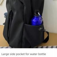 Mochila para ordenador a la moda, bolso escolar para estudiantes de Color sólido con cremallera, bolso de hombro de viaje informal de gran capacidad para estudiantes universitarios - details 13