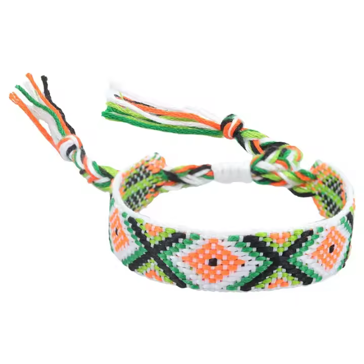 Pulsera de la Amistad tejida para hombre y mujer, brazalete de cuerda trenzada hecha a mano con borlas ajustables, 2 piezas - 1