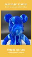 DIY Painting White Embryo Fluid Plastic Hand Painting Violence Bear Toy Model Doll Parent-child Building Block Bear Doll Gift - details 15