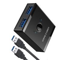 Interruptor USB KVM 3,0, conmutador Selector KVM para PC, teclado, ratón, impresora, 1 unidad, compartir 2 dispositivos - details 2