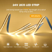 GAHADA Luces de Tira LED Modernas Alto Brillo 24V, Cinta LED de 10M, Blanco Cálido o Natural - details 0