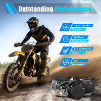Kit de motor de 2 tiempos de 49CC para ATV mini dirt bike kart pocket scooter, motor de arranque por cuerda T8F cadena piñón de 14 dientes de un solo cilindro - details 1