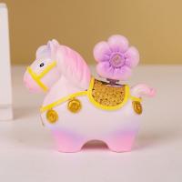 Adornos de caballo del zodiaco Kawaii, estatua de caballo de dibujos animados de resina giratoria hecha a mano, mascota del caballo, año del caballo - details 6