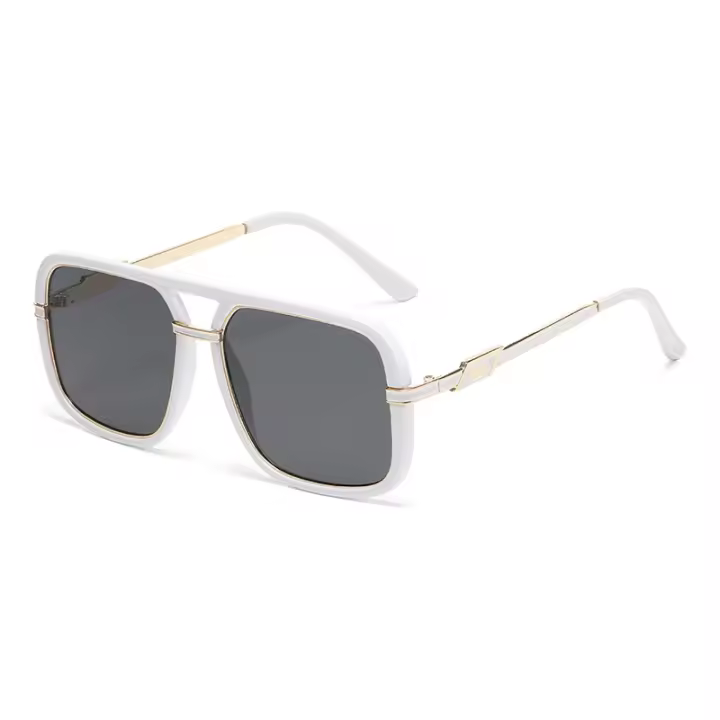 Gafas de sol para mujer, gafas lisas decorativas de doble haz, gafas de sol turísticas antiultravioleta - 1