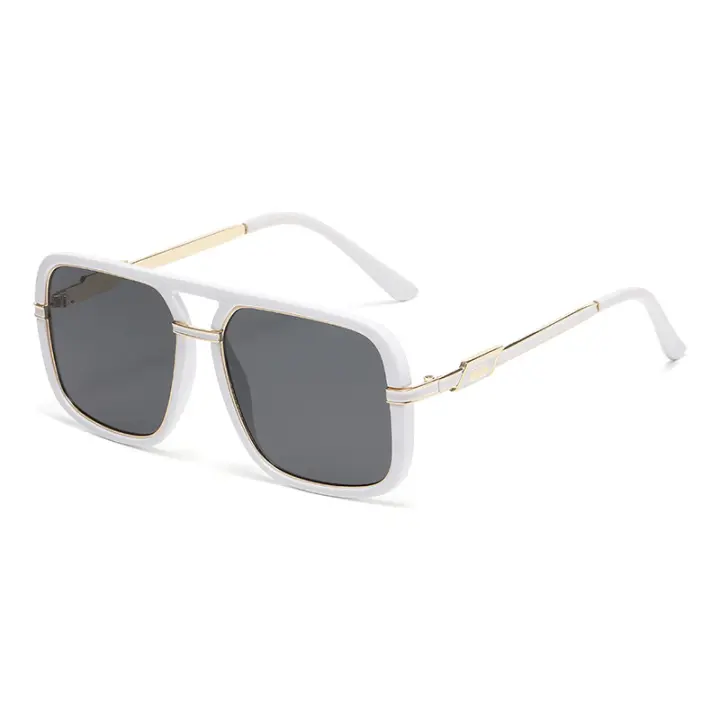 Gafas de sol para mujer, gafas lisas decorativas de doble haz, gafas de sol turísticas antiultravioleta - 1