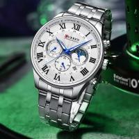 Reloj de Cuarzo CURREN 8427 Diseño de Negocios Elegante para Hombres Correa de Acero Inoxidable - details 15