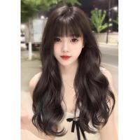 Peluca sintética de estilo coreano con flequillo, postizos con clip, peluca larga ondulada y rizada, cabello falso invisible, cosplay, pelucas de lolita para mujer - details 2
