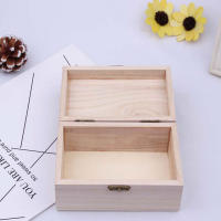 Caja de Madera de Alta Calidad S/M/L con Tapa Artesanal y Encaje Cuadrado para Decoración del Hogar y Almacenamiento de Suministros - details 32