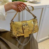 Bolso gótico de mujer retro con correa de cuero con cremallera, casual - details 12