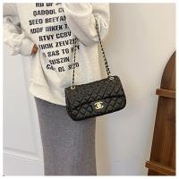 Bolso cuadrado pequeño informal, bolso de mensajero de cadena, nueva moda, bolso de hombro de diamantes. - details 11