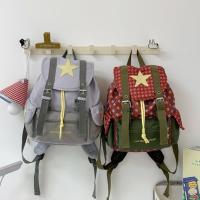 Mochila de gran capacidad con dibujos animados de Lucky Star, mochila escolar con cordón y múltiples bolsillos de estilo coreano, bolsa de nailon Y2K para senderismo y acampada para estudiantes - details 13
