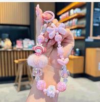 Sanrio Hello Kitty Melody Hairball teléfono cadena cámara colgante Kuromi dibujado a mano con cuentas Kawaii pulsera llavero - details 3