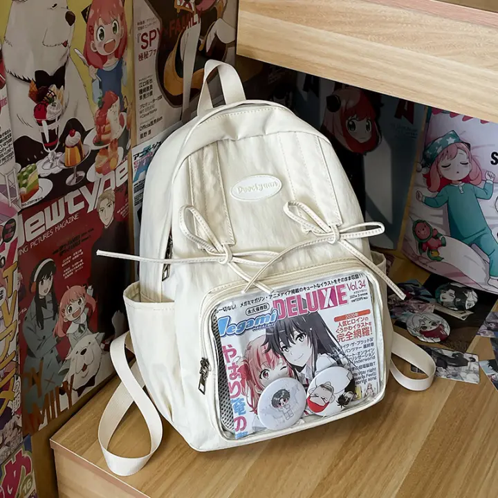 Mochila, estudiante, linda, viaje, lazo, niña, mochila, mochila escolar, fresca y dulce, nailon - 1