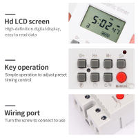 Interruptor de temporizador Digital, relé programable electrónico automático, Control de tiempo de 168 horas, semana/día/minutos/segundo, KG316S 220VAC 25A - details 11