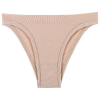 Tanga de algodón acanalado sin costuras para mujer, bragas de Bikini de cintura baja simples, ropa interior deportiva para niñas - details 22