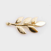 Colgantes de hojas de árbol de latón de Color dorado de 18K, accesorios para collar y pendientes, joyería Diy de alta calidad - details 25