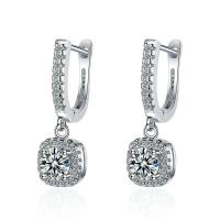 Moissanita HIE de 2 quilates para mujer, diamantes hechos en laboratorio, plata pura, pendientes, joyas exquisitas - details 5