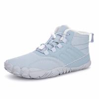Zapatos descalzos con punta ancha para mujer y hombre, calzado minimalista forrado de piel, suela cero caída, botas de nieve cálidas para caminar al aire libre, Invierno - details 3