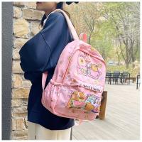 Mochila bonita de capibara de gran capacidad, mochila escolar ultraligera transpirable para estudiantes, bolsa de libros de dibujos animados de nailon - details 19