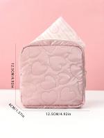 Bolsa De Viaje Portátil Y Luminosa Para Faldas Sanitarias Con Estampado De Amor Bolsa De Almacenamiento De Cosméticos De PU Cierre De Cremallera - details 1