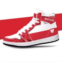 Zapatos casuales de moda con bandera polaca súper populares, adecuados para entusiastas de los deportes. - details 0