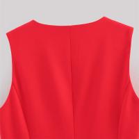 Top de Tanque Versátil Casual de Verano Cuello Redondo, Camisa Simple, Material de Poliéster, Hecho en China - details 9