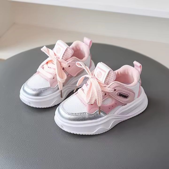 Zapatos de niños primavera nueva Zapatillas casuals versátiles para niños Doble red de niñas - 1