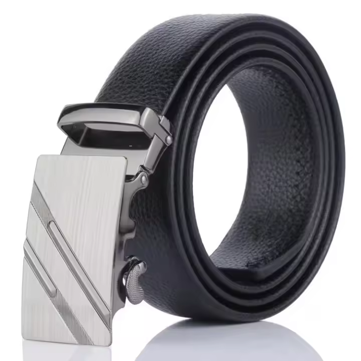 Cinturón de Cuero de Lujo para Hombres Hebilla Automática Diseño de Negocios de Moda - 1