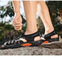 Nuevas Sandalias de Verano para Hombre Auténtico Cuero, Diseño a la Moda, Transpirables, Talla Grande 48 - details 16