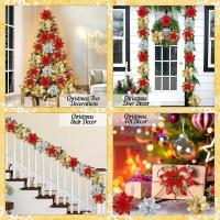 Flores Navideñas Brillantes 5Pcs Decoración de Árbol de Navidad para Hogar Regalos de Noel 2024 - details 3
