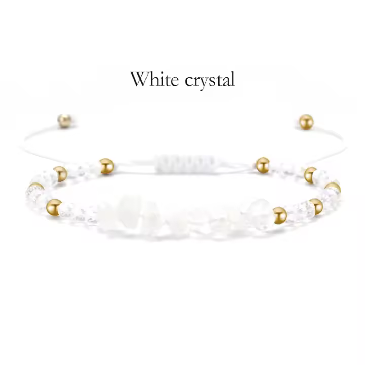 Pulsera Hecha a Mano de Piedra de Cristal Bohemio Pulsera de Amistad para Pareja - 1