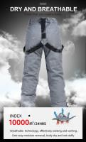 Pantalones de esquí gruesos y cálidos para hombres y mujeres, pantalones de tirantes impermeables a prueba de viento, pantalones de Snowboard para nieve, talla grande, invierno, alta calidad - details 4