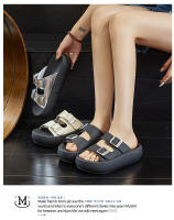 Zapatillas de plataforma nuevas sandalias de hebilla de cinturón retro de arrastre de una y media punta abierta de moda casual versátil - details 25