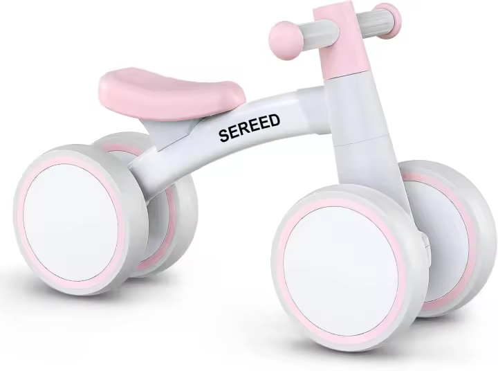Bicicleta Infantil a Partir de 1 año, Juguete para niños de 12 a 24 Meses, Primera Bicicleta sin Pedal con 4 Ruedas, Regalo de cumpleaños - 1
