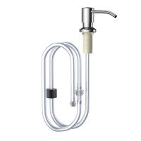 Dispensador de Jabón de Cocina M34027A, Dispensador de Detergente para Fregadero, Recarga Superior, 500 ML, Acabado Cepillado. - details 1