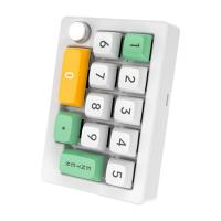 Interruptor mecánico Macro programable de 13 teclas, interruptor intercambiable en caliente, luz RGB de 7 colores, Mini teclado para juegos, teclado numérico blanco - details 6