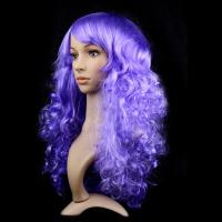 Espectáculo de escenario divertido carnaval peluca larga vestir rosa Cosplay fiesta pelo rizado negro transpirable señora peluca de color fiesta de cumpleaños - details 2