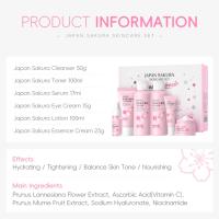 Kit Premium 6 en 1 de Cuidado Facial con Sakura Japonés - Suero + Crema Contorno Ojos + Limpiador Hidratante, Tratamiento Completo para Piel Radiante e Hidratada - LAIKOU - details 1