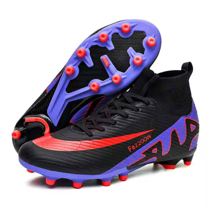 Botas Fútbol Alta Caña TF/AG – Máxima Tracción Multisuperficie y Protección del Tobillo (33–45) - 1