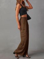 Cargo de cintura alta para mujer, nuevos pantalones de moda, pantalones sueltos de pierna ancha para primavera y verano - details 8