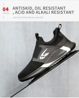 Zapatos De Seguridad Para Hombre Y Mujer 2024 Antipinchazos Y Punta De Acero Zapatillas De Trabajo Industriales Unisex Con Cordones Mesh Suela EVA Talla Verdadera - details 8