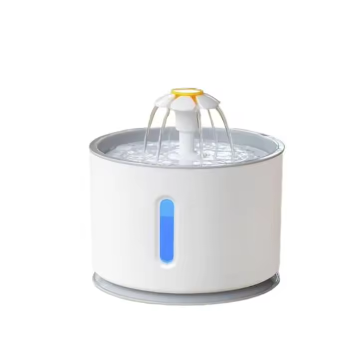 Fuente de Agua automática para Gatos with iluminación LED, 2,4 L, USB, bebé Silencioso para perros y Gatos, Tazón - 1