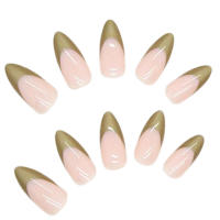 Uñas largas translúcidas de almendra, uñas postizas que nunca se parten para decoración de manos, arte de uñas - details 3