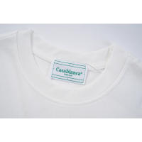 2025 Camisas casuales básicas de moda de verano, camisetas holgadas de algodón puro para hombres y nuevas camisas de manga corta para parejas con estampados de logotipos en la parte delantera - details 7