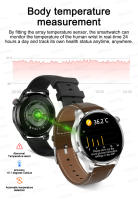 Reloj inteligente AMOLED para hombre y mujer,1.53 inch AMOLED Full circle touch screen  pulsera deportiva con llamadas bluetooth, NFC, brújula, seguimiento GPS, control del azúcar en la sangre,Professional Waterproof,compatible con Apple y Samsung 2024 - details 14