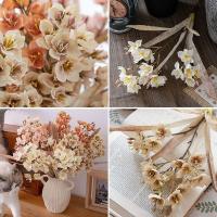 Decoración de jarrón DIY, rama de narciso Artificial de tacto Real, flor de narciso de seda elegante de lujo, flor falsa hecha a mano, decoración de boda - details 8