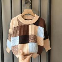 Suéter de punto para niños, suéter de fondo suelto a cuadros de Edición coreana para primavera y otoño, abrigo, suéter de invierno para bebé - details 11