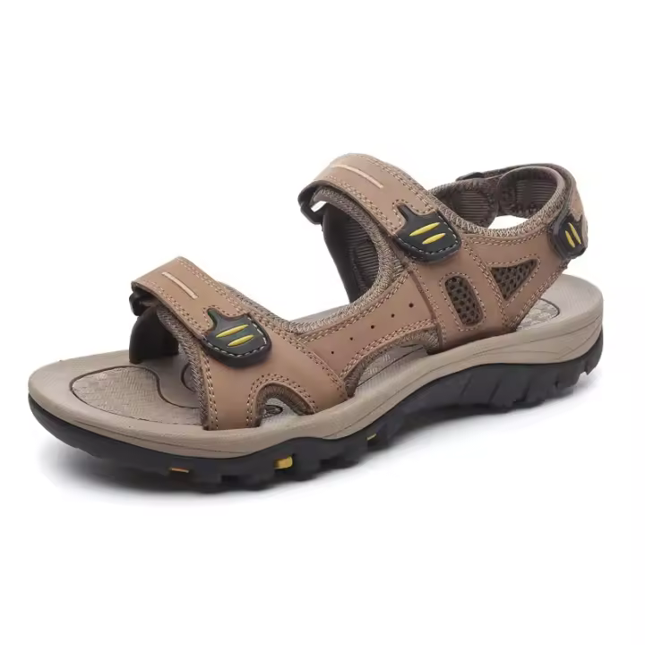 Nuevo Modelo 2025Sandalias De Cuero Genuino Para Hombre, Novedad De Verano, Sandalias De Talla Grande Para Hombre, Zapatos Informales Para Exteriores, Sandalias De Moda, Zapatillas De Talla Grande 38-48 - 1